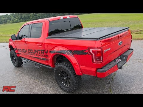 Hard Tri-Fold Bed Cover 15-19 Chevy/GMC 2500/3500 6 Foot 5 Inch Bed Rough Country