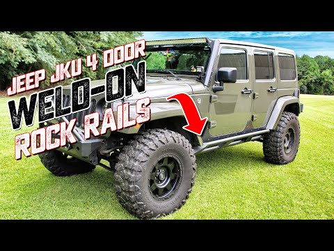 Frame Mounted Rocker Guards for Jeep JKU 4 Door Motobilt