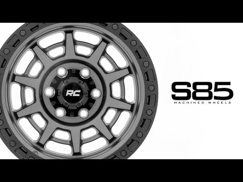85 Series Wheel Simulated Beadlock Gunmetal Gray/Black 17x9 Rough Country