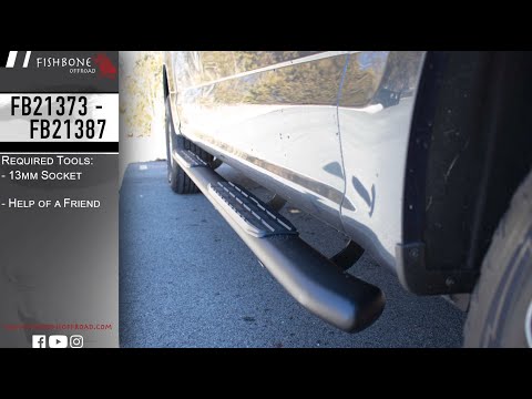 07-18 Silverado 1500/2500/3500 Double Cab Cab 5 Inch Oval Side Steps Fishbone Offroad