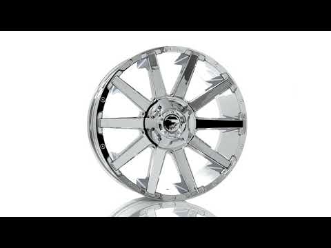 Aluminum Wheels 22X12 Contra D615 Gloss Black/Milled Fuel Off Road Wheels