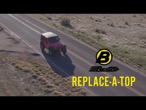 Replace-A-Top for OEM Hardware For Jeep 1976-1986 CJ7 Clear Black Crush Door Skins Included Bestop