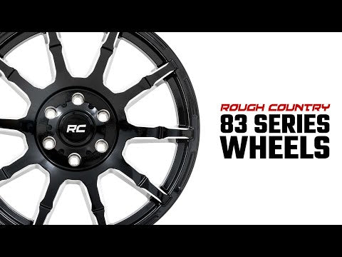 83 Series Wheel One-Piece Gloss Black 17x9 Rough Country